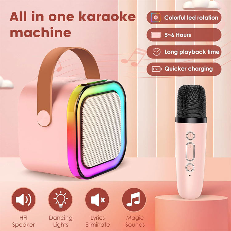 Bluetooth Speaker with Mini Wireless Karaoke Mic