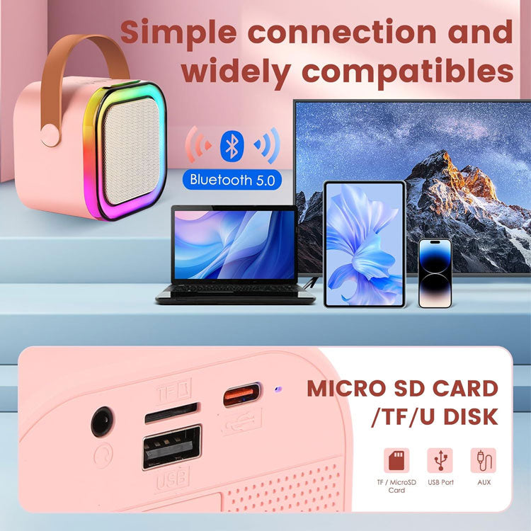 Bluetooth Speaker with Mini Wireless Karaoke Mic