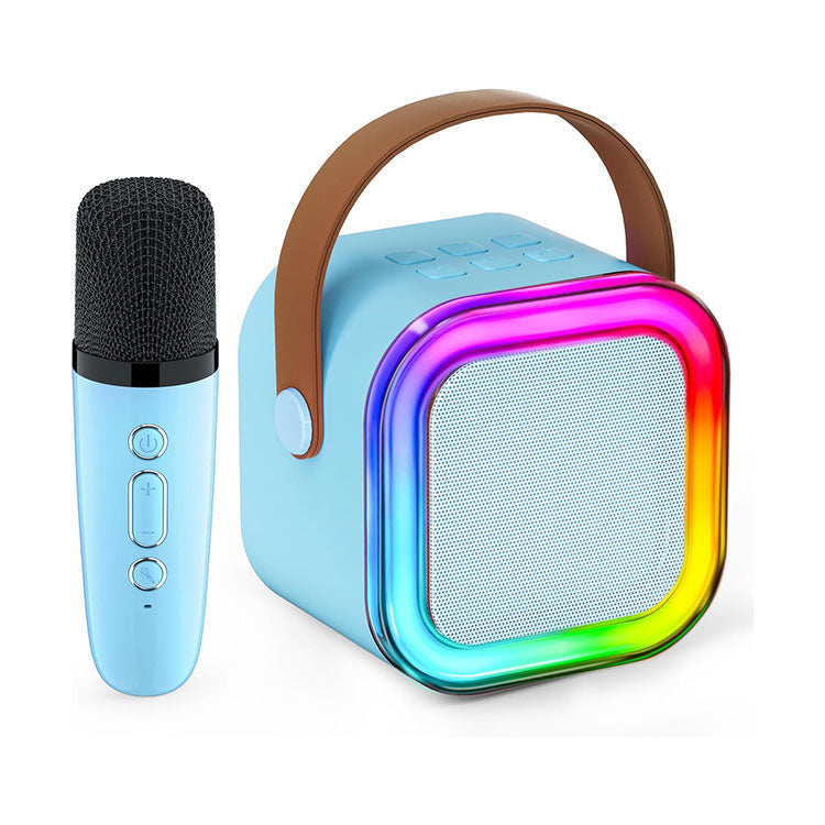 Karaoke Speaker with Wireless Mic and LED Lights | Free Pen-Shaped Pencil Set