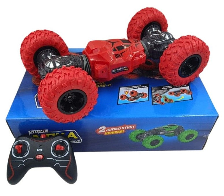 Moka 4WD RC Stunt Car | Double-Sided 360° Rotating Off-Road Toy (Red)