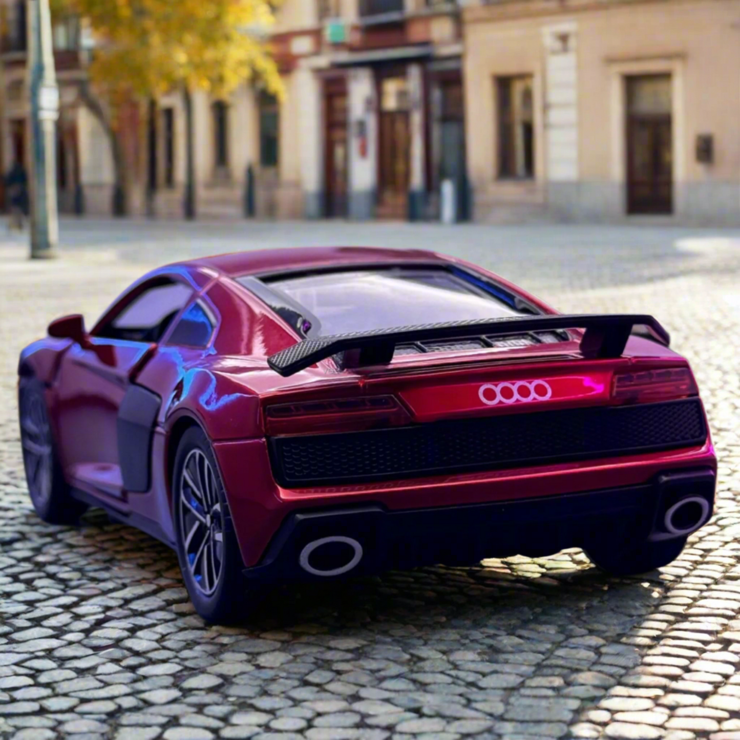NestyFox Diecast 1:32 Alloy Audi R8 β Sound & Light Pullback Car