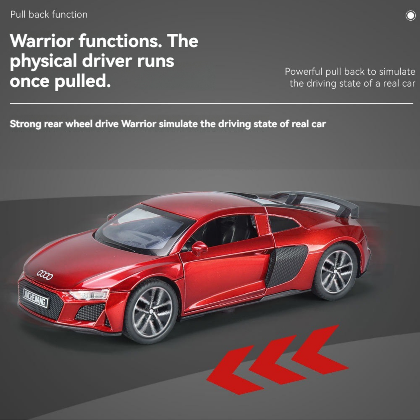 NestyFox Diecast 1:32 Alloy Audi R8 β Sound & Light Pullback Car