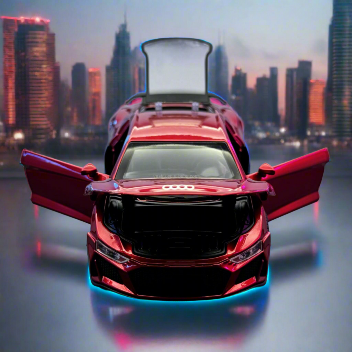 NestyFox Diecast 1:32 Alloy Audi R8 β Sound & Light Pullback Car