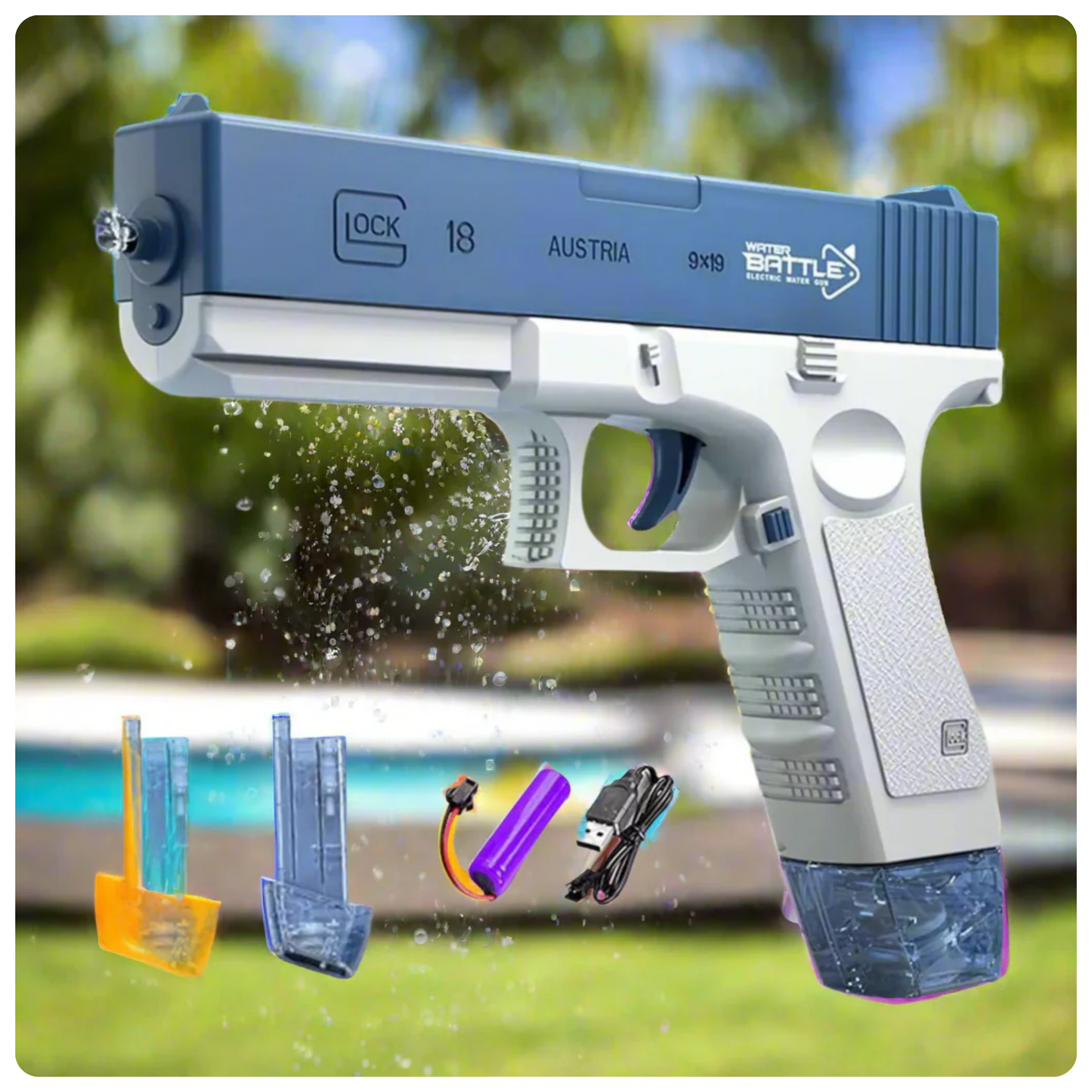 NestyFox Electric Water Gun β High-Pressure USB Rechargeable Pichkari