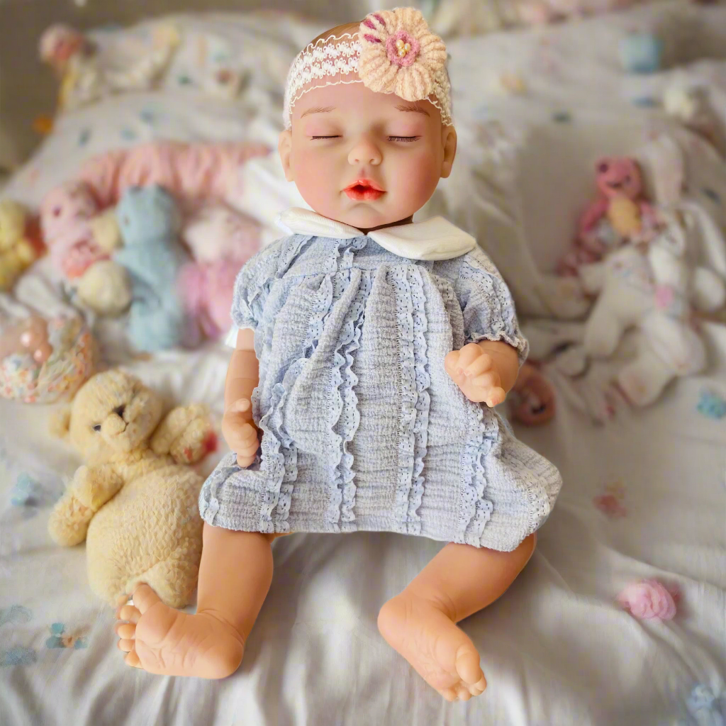 NestyFox 43cm Full Silicone Reborn Baby Doll with Sound & Motion Sensor