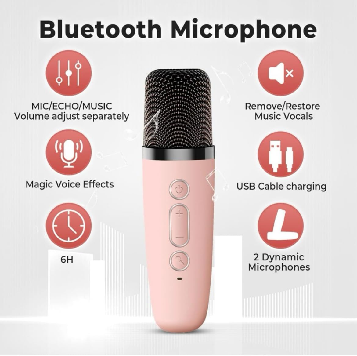 Bluetooth Speaker with Mini Wireless Karaoke Mic