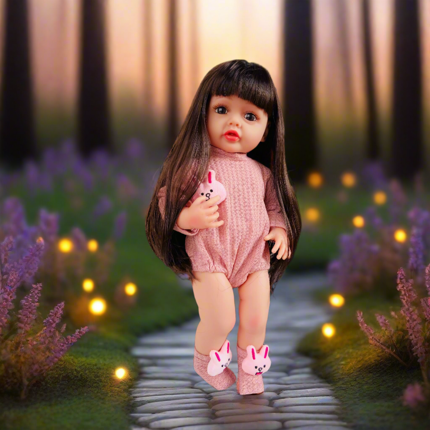 Premium NestyFox Kiki & CoCo Reborn Silicone Baby Doll Playset with Sound & Motion Sensor