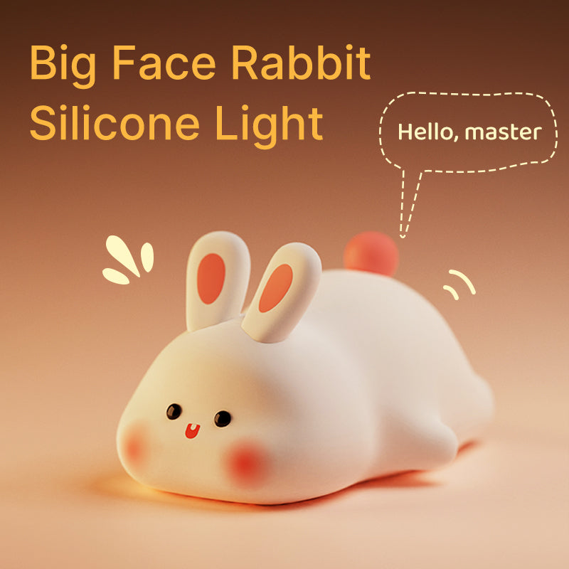 9-Mode Rabbit Night Light | Cute Silicone Lamp with Sensor for Kids & Baby