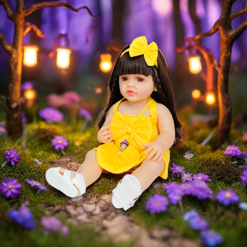NestyFox 55 cm Realistic Silicone Baby Doll with Sound & Motion For Girls