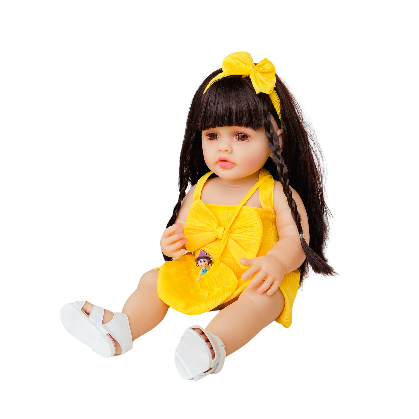 NestyFox 55 cm Realistic Silicone Baby Doll with Sound & Motion For Girls