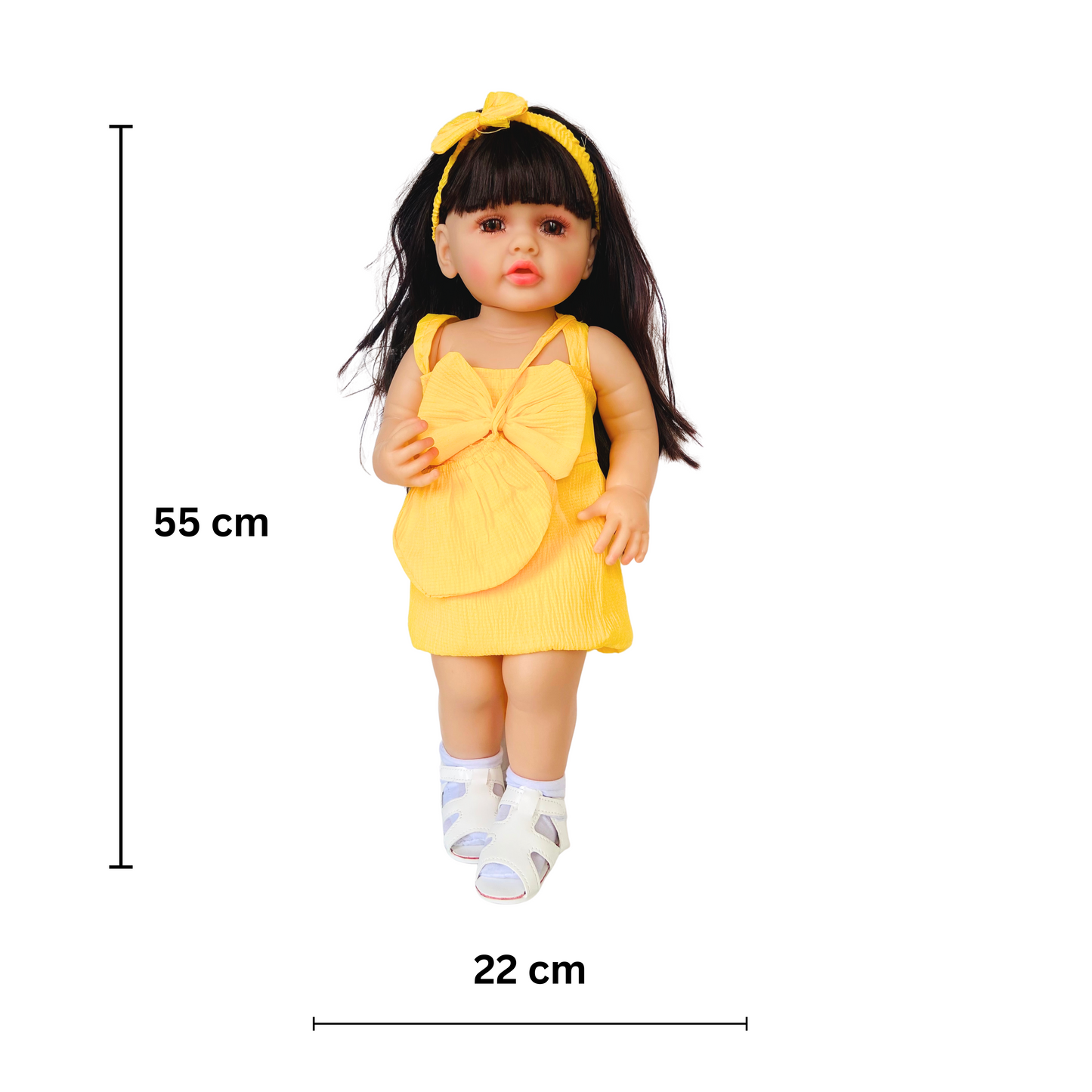 NestyFox 55 cm Realistic Silicone Baby Doll with Sound & Motion For Girls