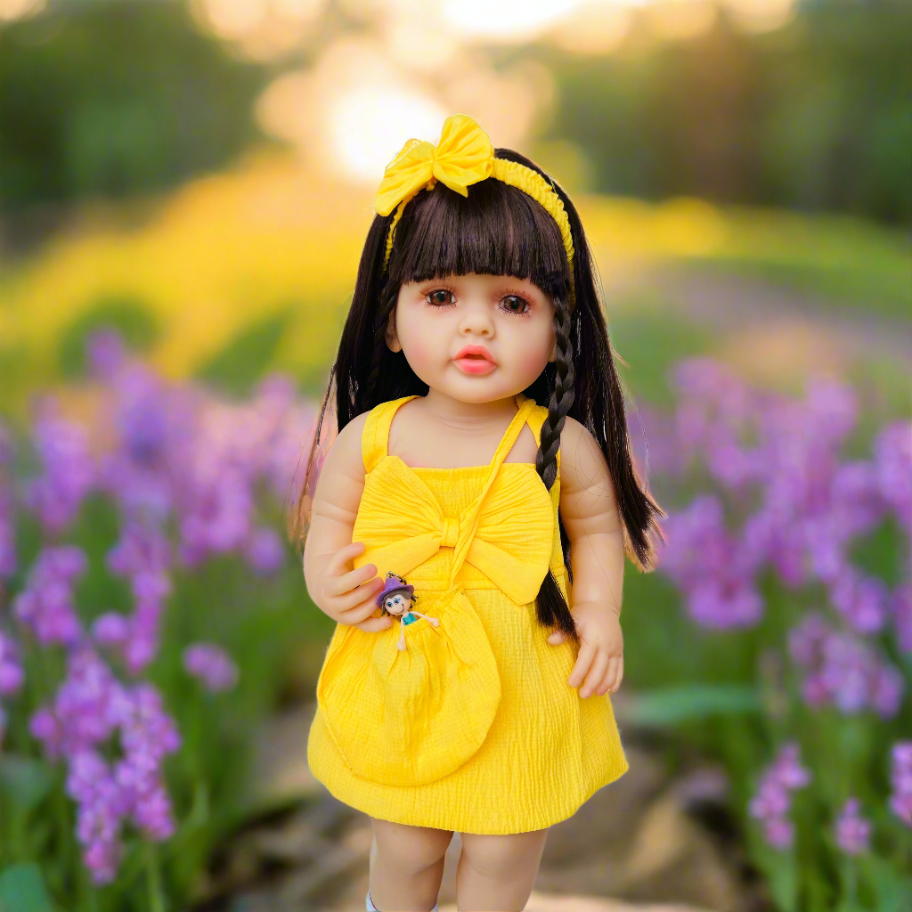 NestyFox 55 cm Realistic Silicone Baby Doll with Sound & Motion For Girls