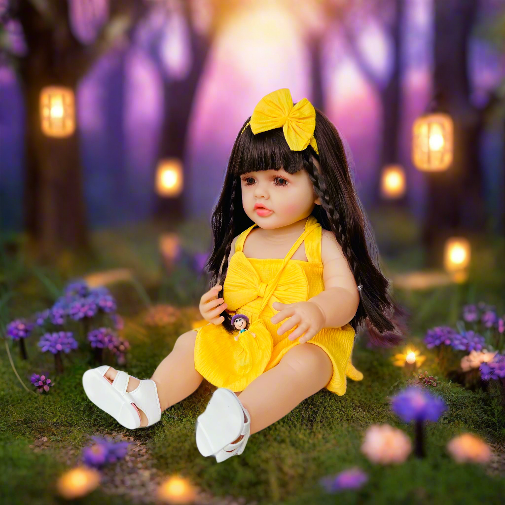 NestyFox 55 cm Realistic Silicone Baby Doll with Sound & Motion For Girls