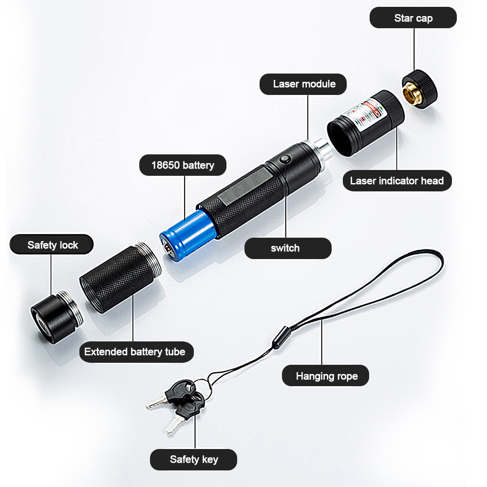 NestyFox Green Laser Pointer 2000 Metres High Power