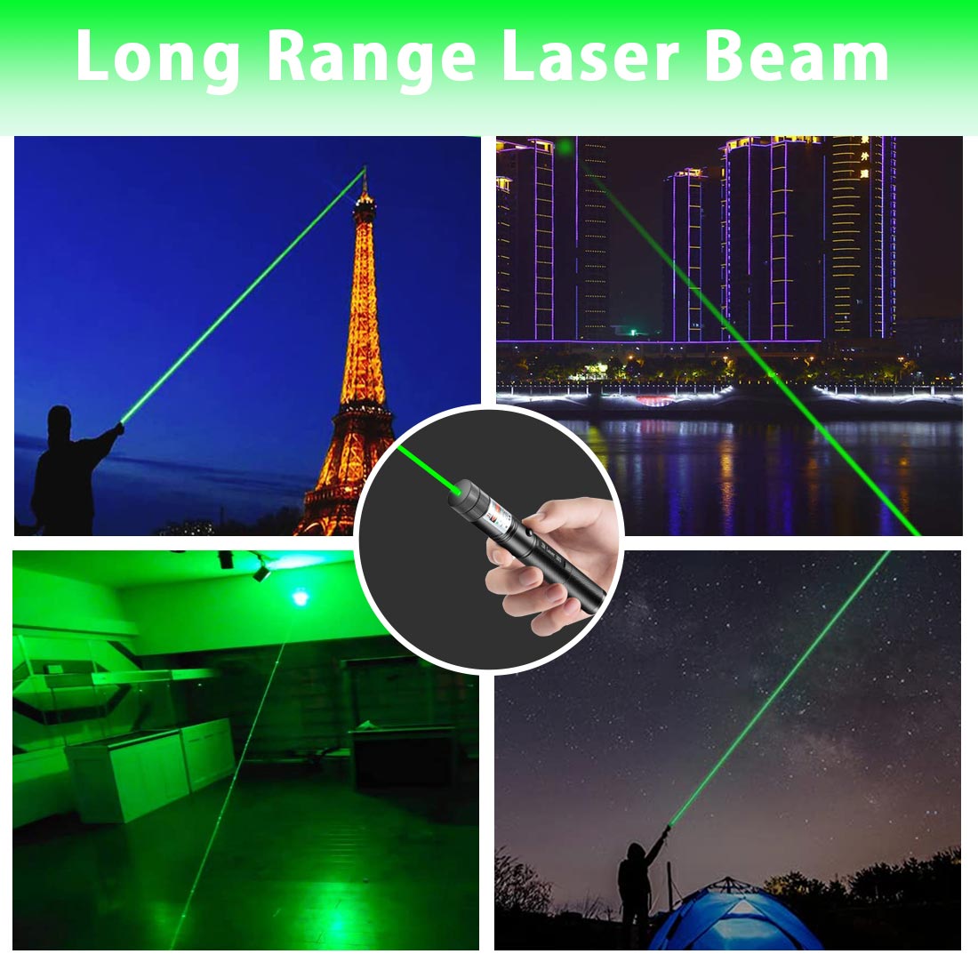 NestyFox Green Laser Pointer 2000 Metres High Power