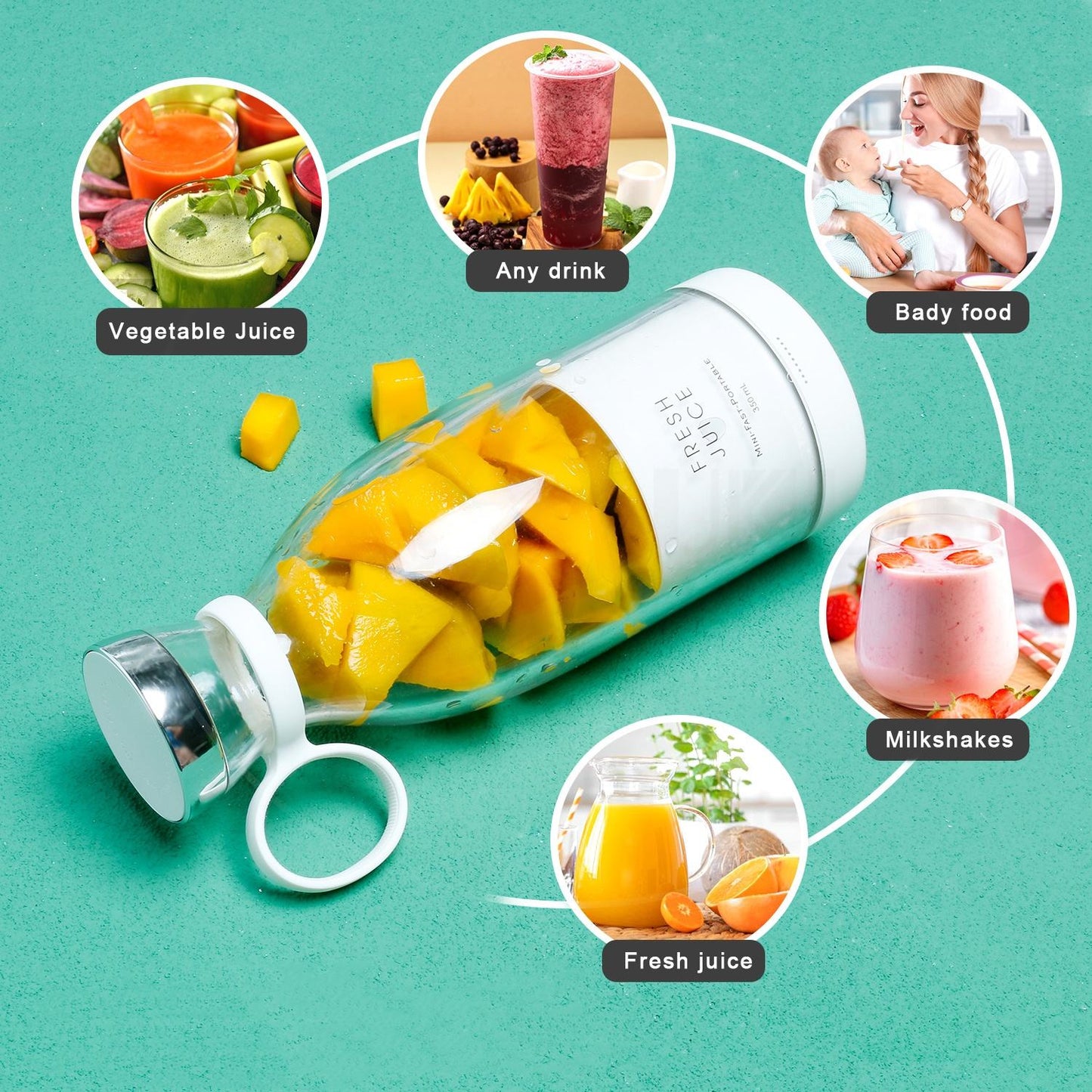 Mini Portable USB Juicer Blender