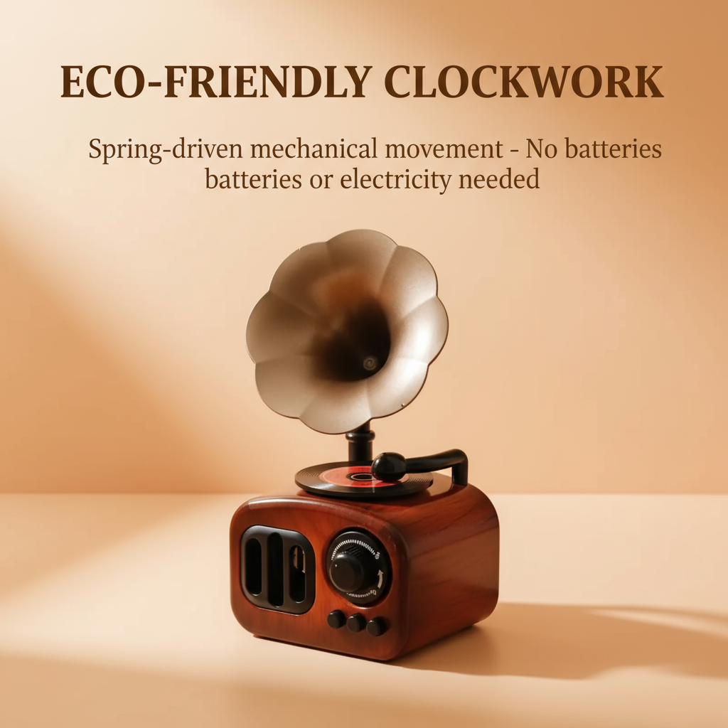 Retro Phonograph Music Box - Vintage Charm Meets Modern Elegance