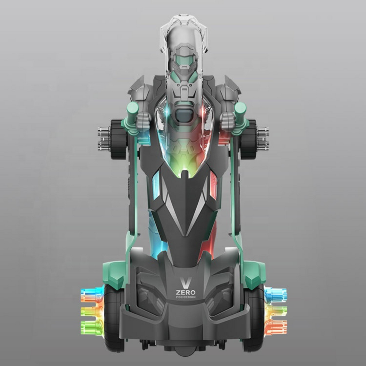 NestyFox Transforming Warrior – 360° Rotating Robot & Police Vehicle