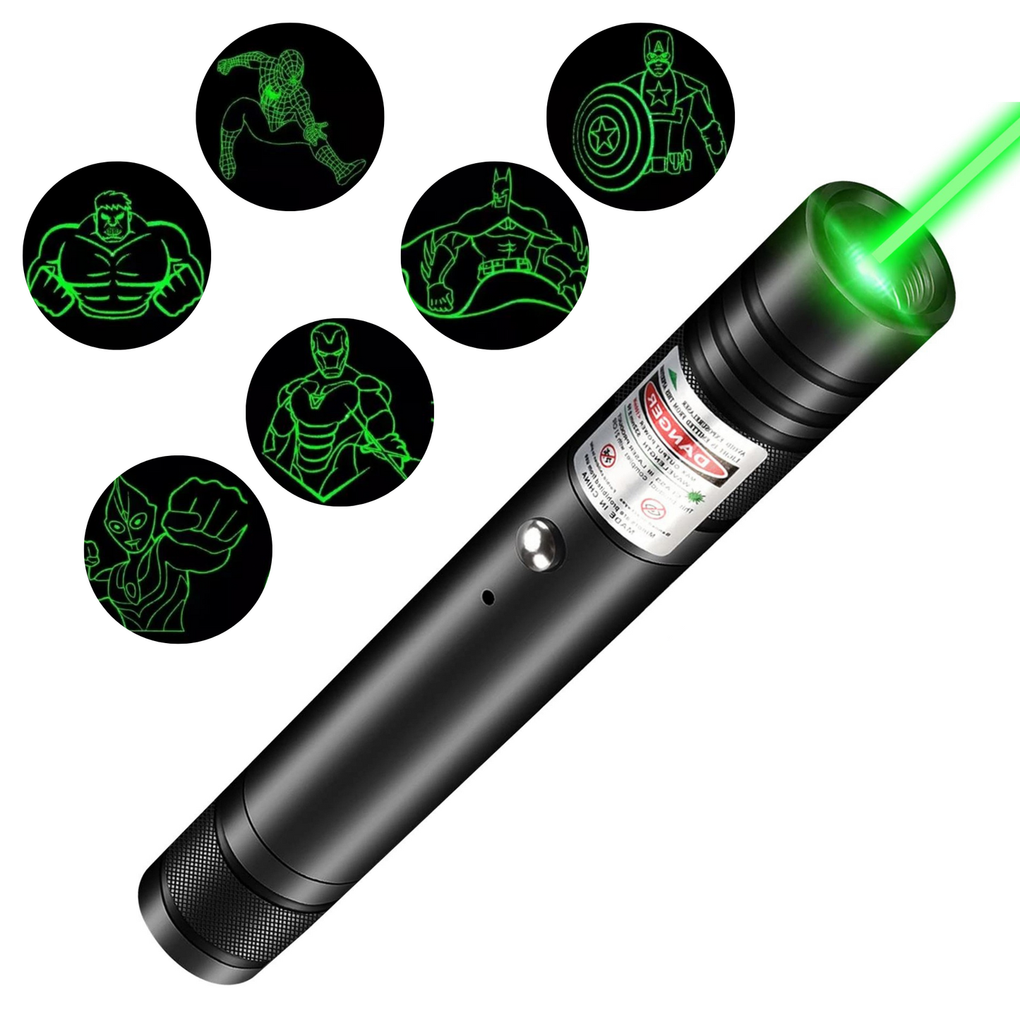 Rechargeable Superhero & Military Grenade Laser Pointer Combo