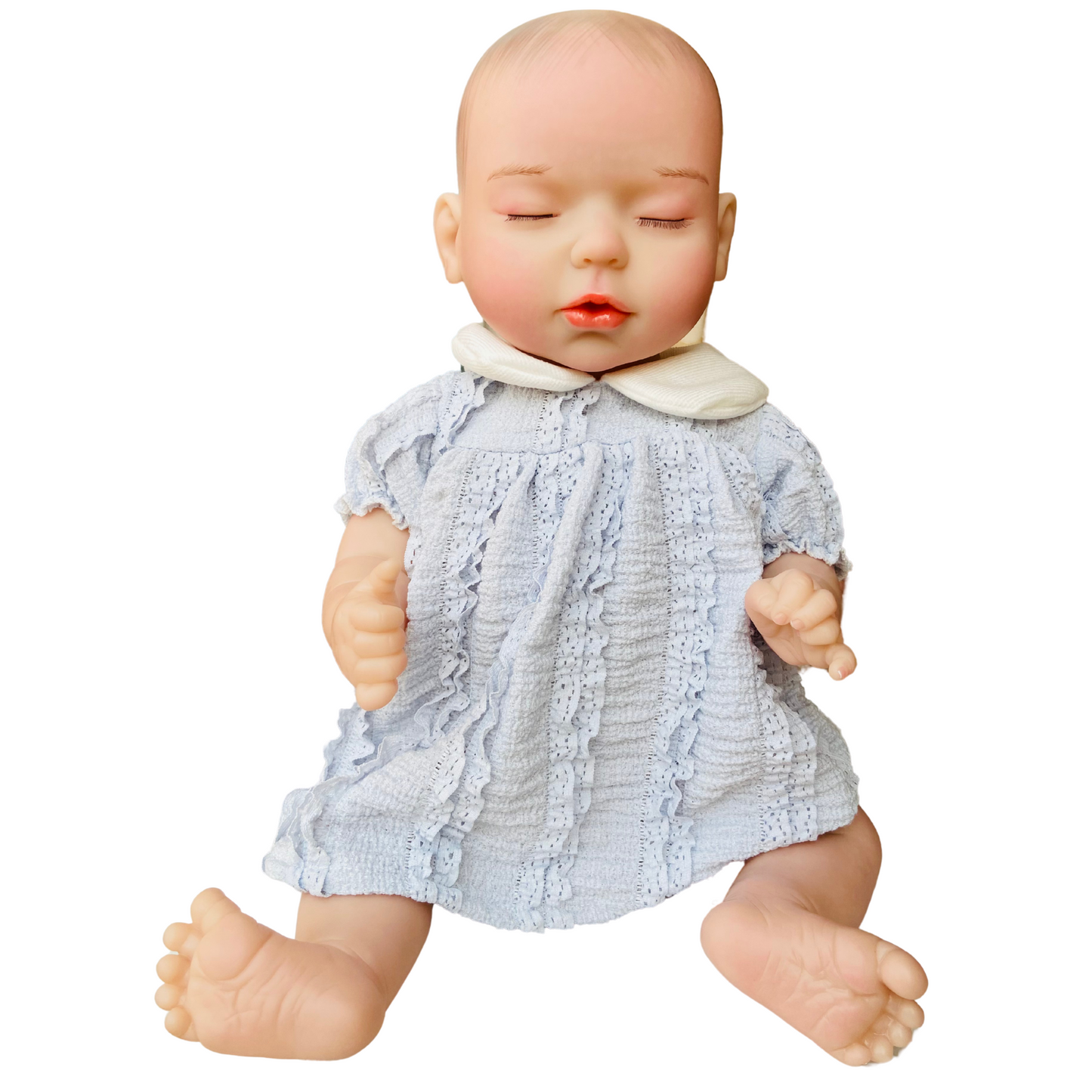 NestyFox 43cm Full Silicone Reborn Baby Doll with Sound & Motion Sensor