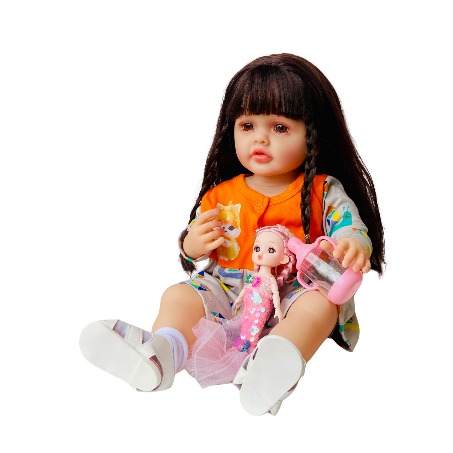NestyFox 53 cm Realistic Silicone Reborn Baby Doll For Girls with Sound & Motion Sensor