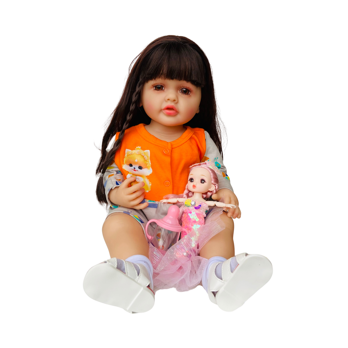NestyFox 53 cm Realistic Silicone Reborn Baby Doll For Girls with Sound & Motion Sensor