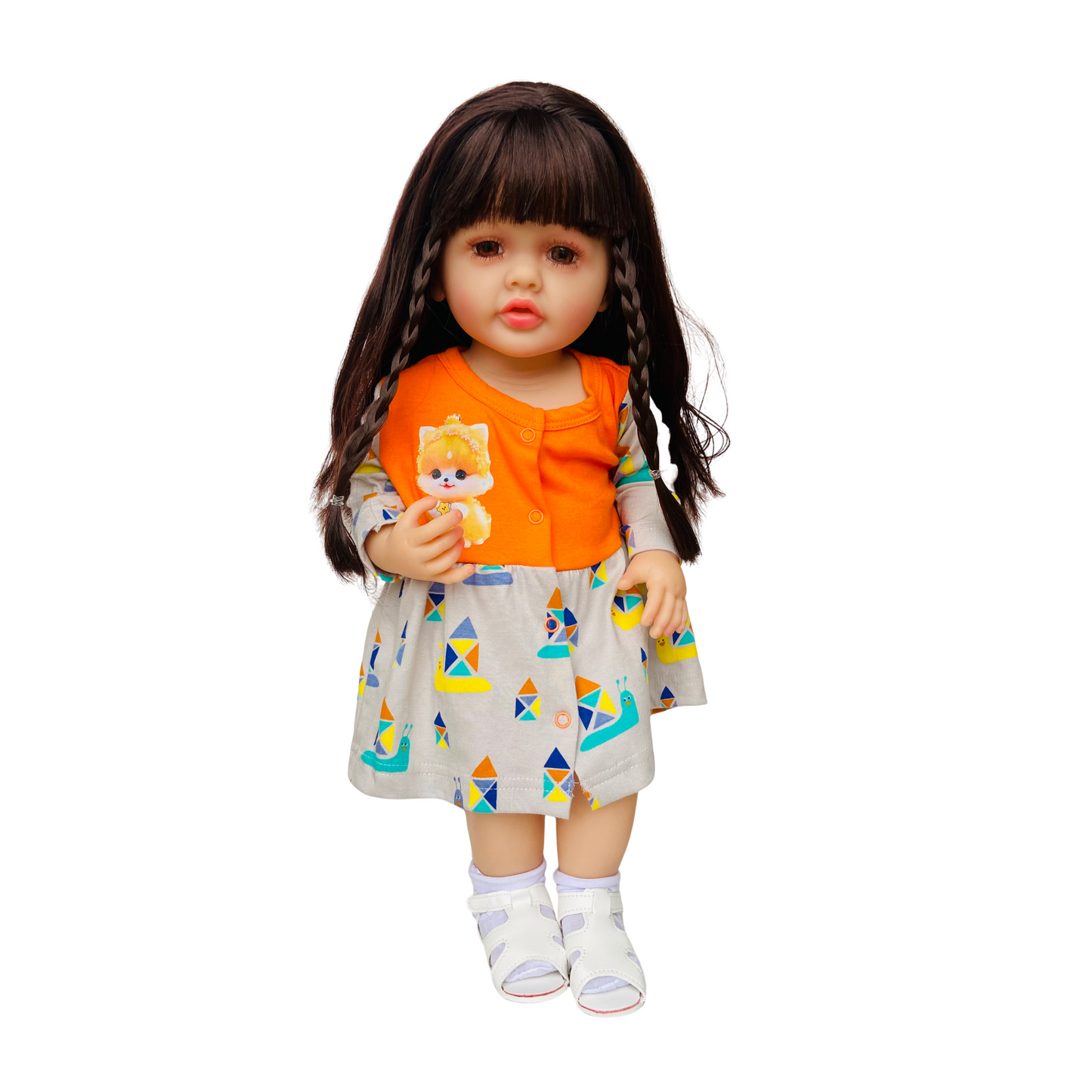 NestyFox 53 cm Realistic Silicone Reborn Baby Doll For Girls with Sound & Motion Sensor