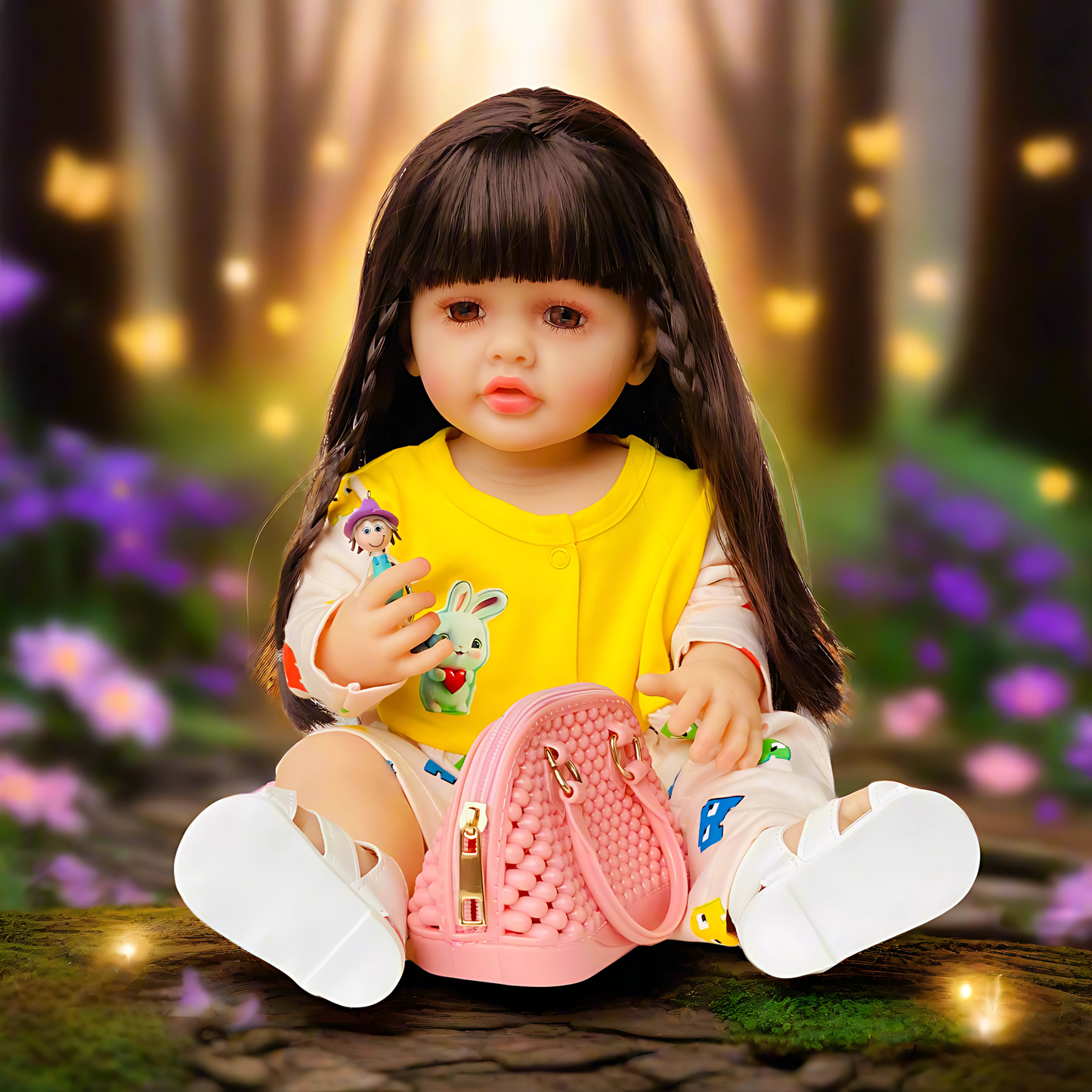 Realistic Silicone Doll Combo with Handbag & Accessories