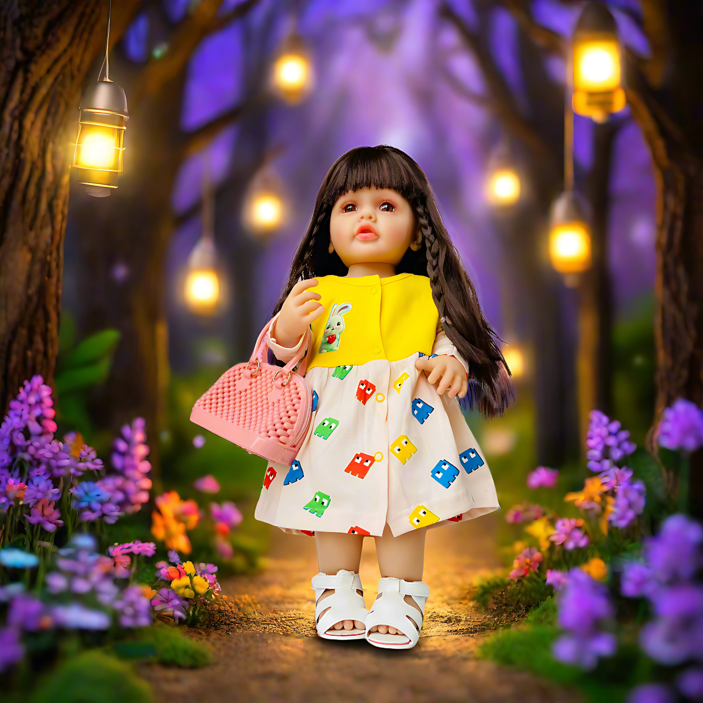 Realistic Silicone Doll Combo with Handbag & Accessories