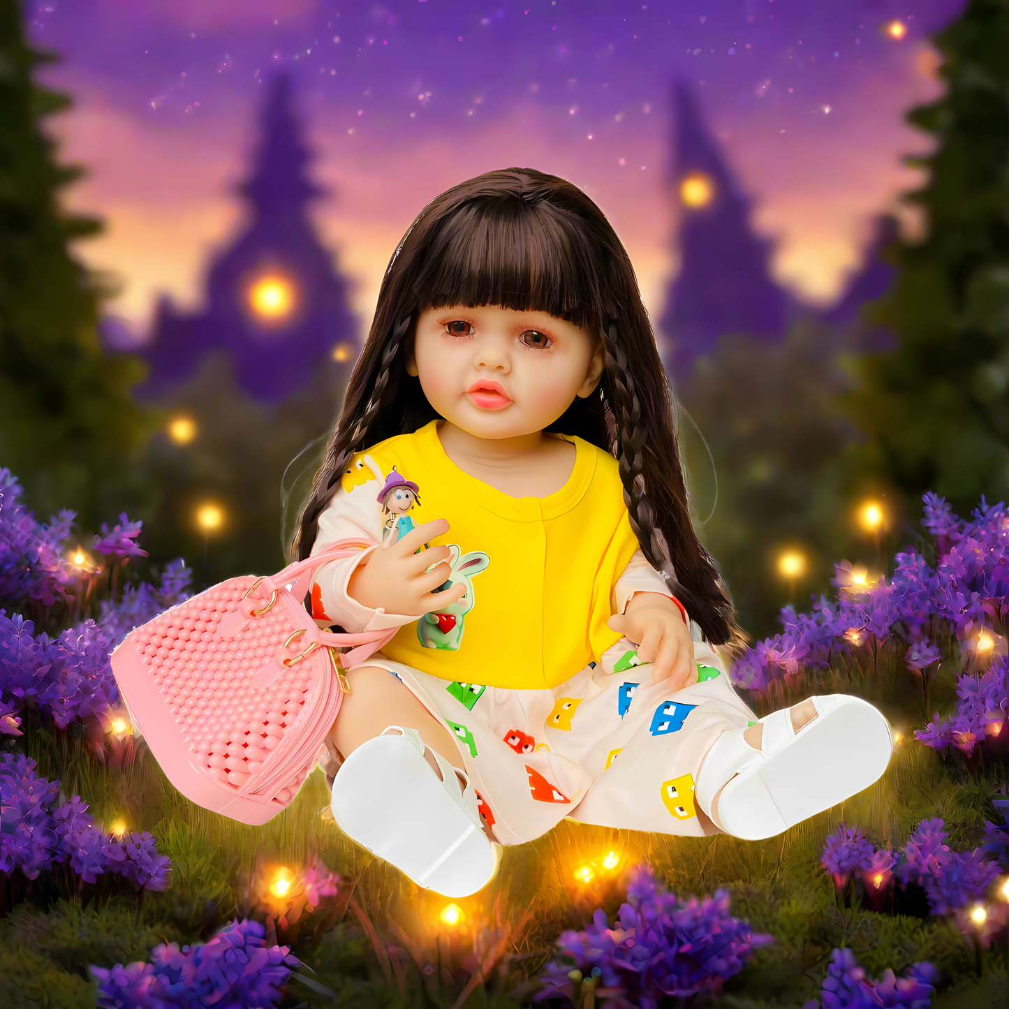 Realistic Silicone Doll Combo with Handbag & Accessories