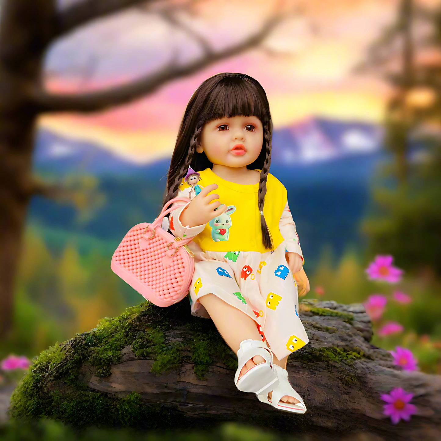 Realistic Silicone Doll Combo with Handbag & Accessories
