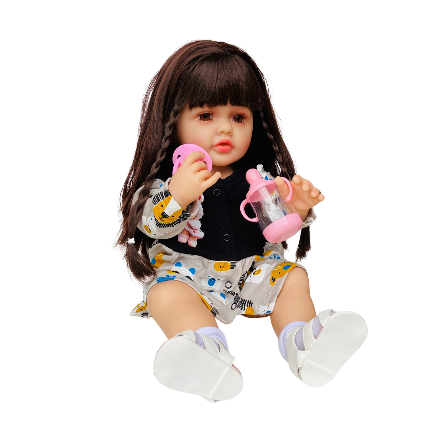 NestyFox 53 cm Realistic Silicone Reborn Baby Doll For Girls with Sound & Motion Sensor