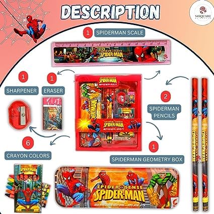 Spiderman Stationery Kit Set for Kids - Perfect for Birthday Gifts & Return Gifts