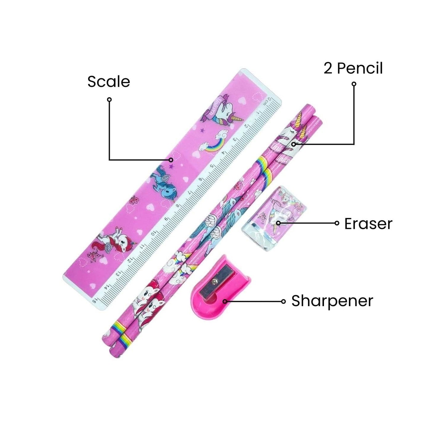 Gift/Return Gift Combo with Stationery Kit Set, Spinner, Bouncing Ball & Pen Shape Pencil
