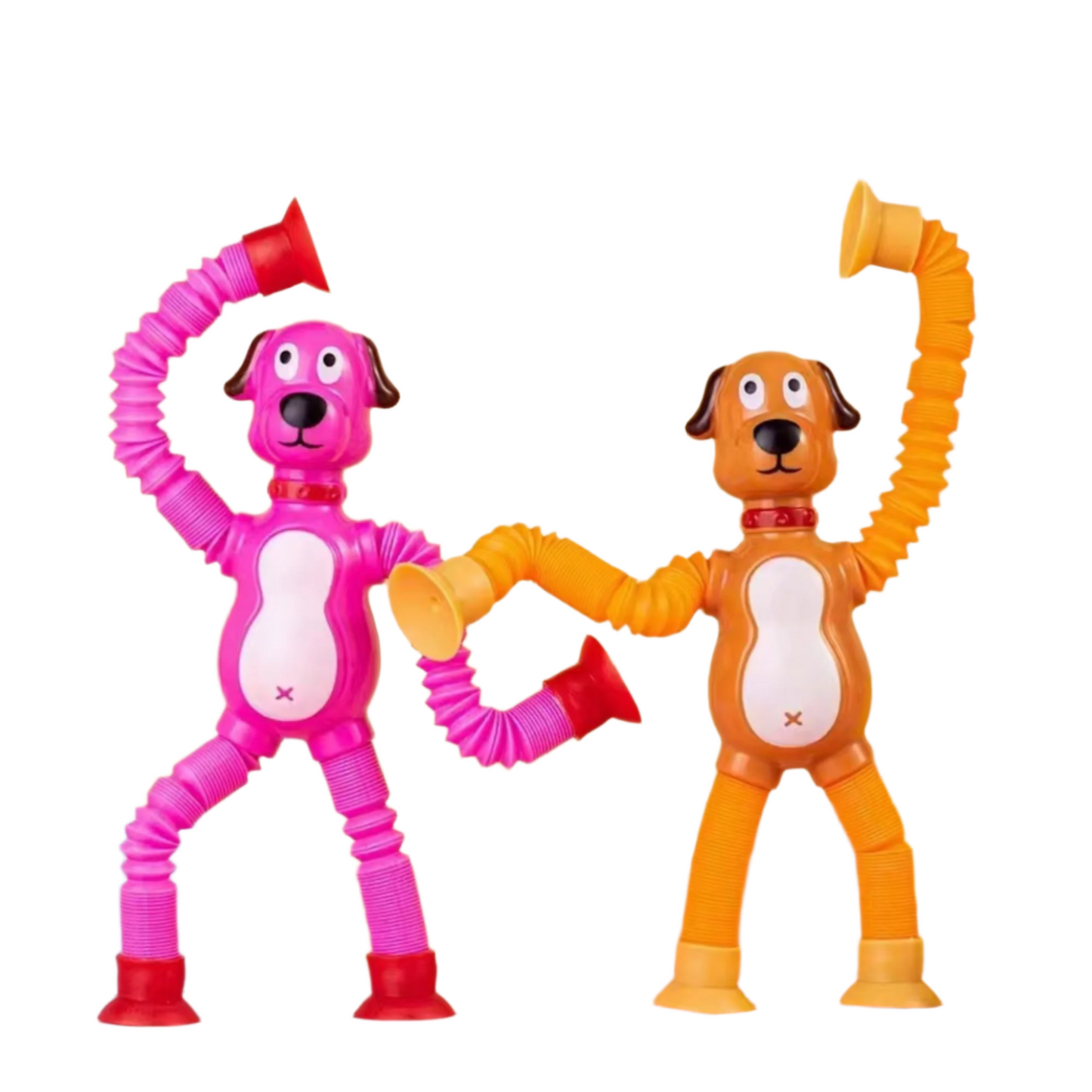 NestyFox LED Telescopic Suction Pup – Stretchable Pop Tube Dog( Pack Of 2)