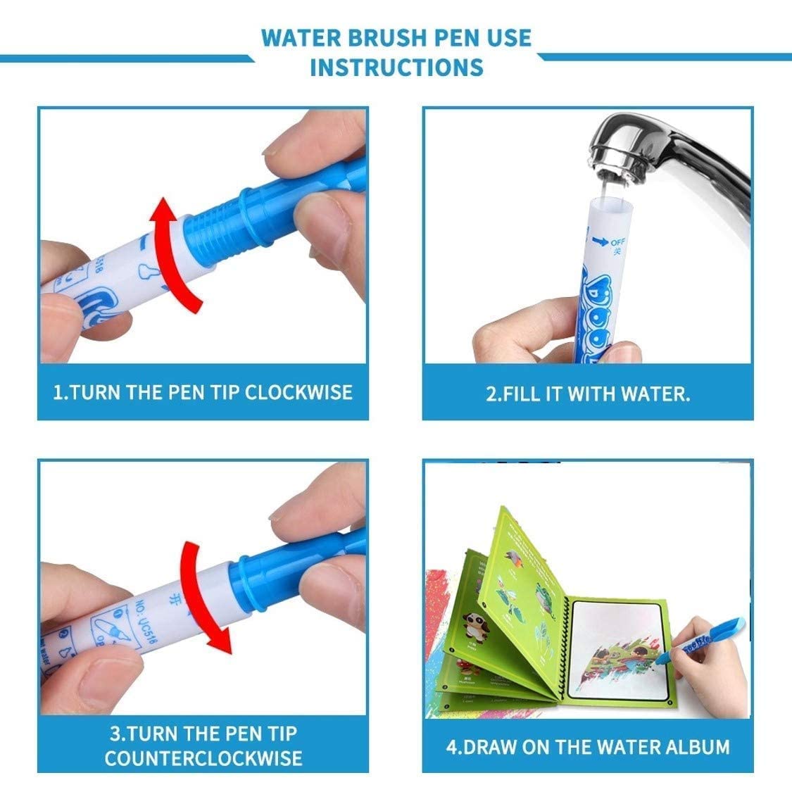 Water Magic Books for Children (Set Of 3)