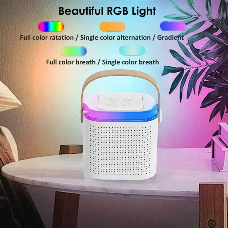 Mini Karaoke Machine Y1 | Bluetooth Speaker with 2 Wireless Mics