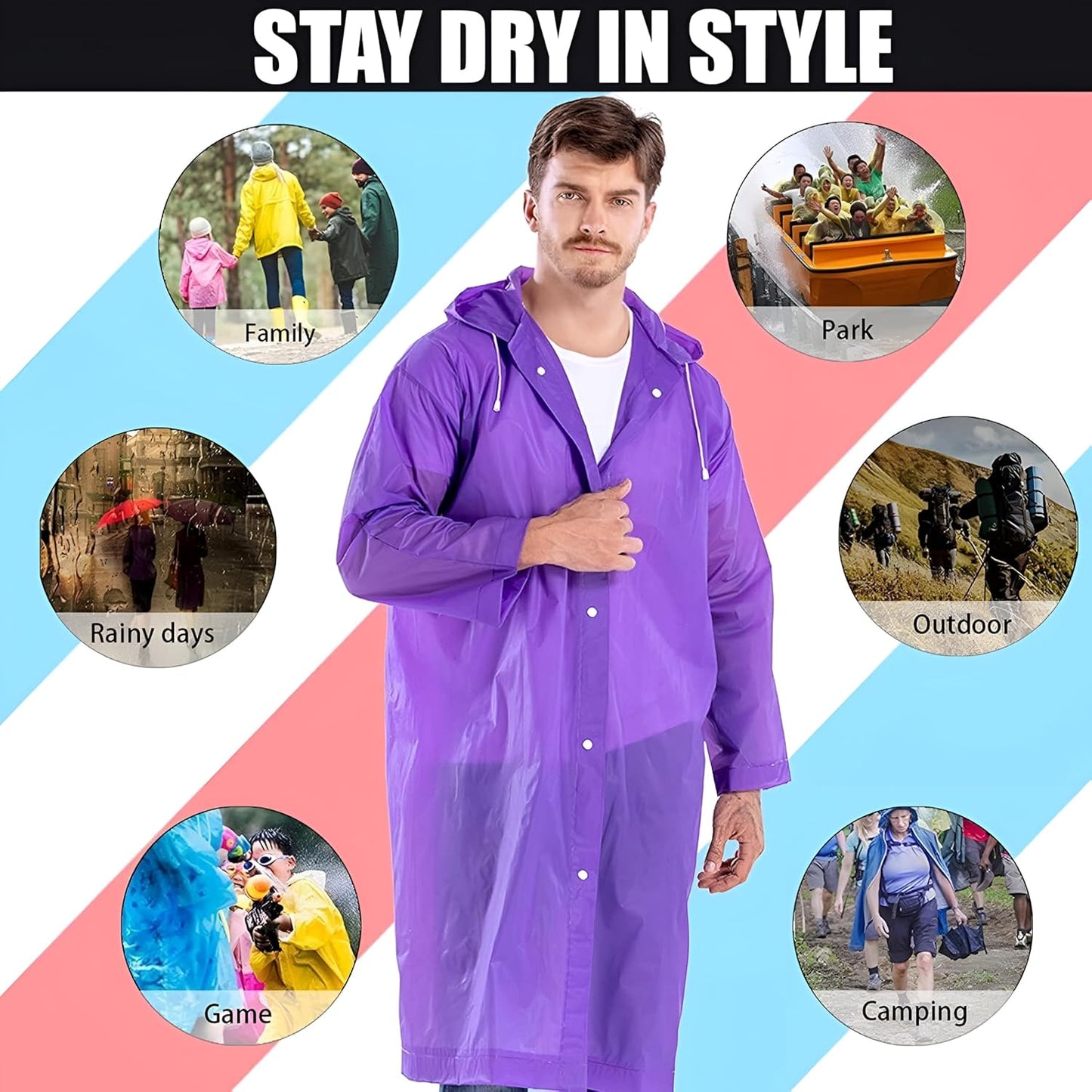 Waterproof Unisex Rain Coat for Men & Women