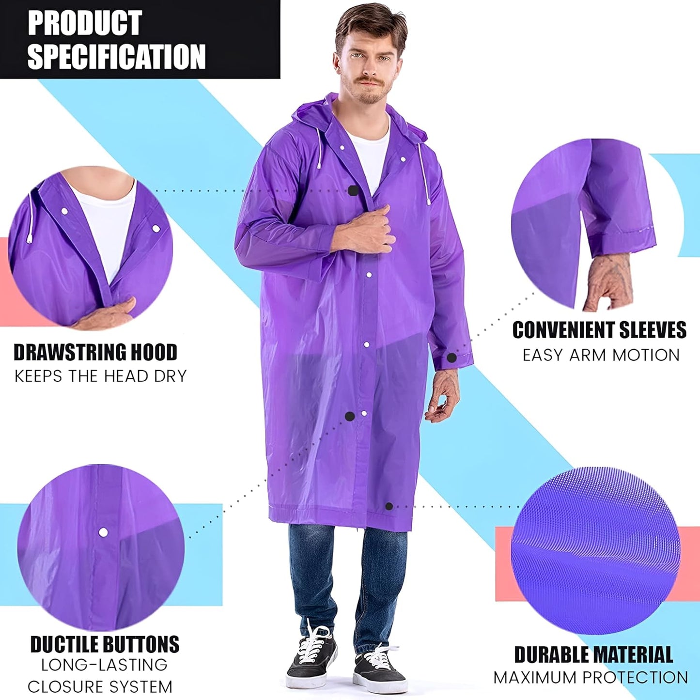 Waterproof Unisex Rain Coat for Men & Women