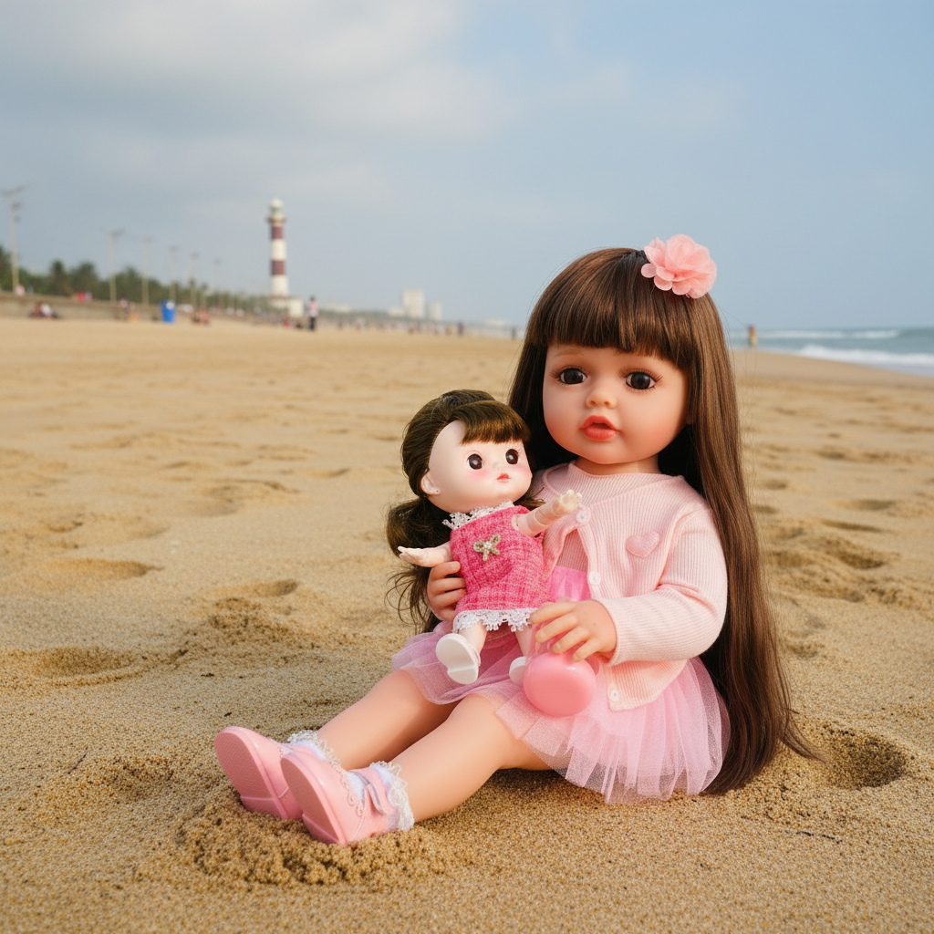 Premium NestyFox Kiki & CoCo Reborn Silicone Baby Doll Playset with Sound & Motion Sensor