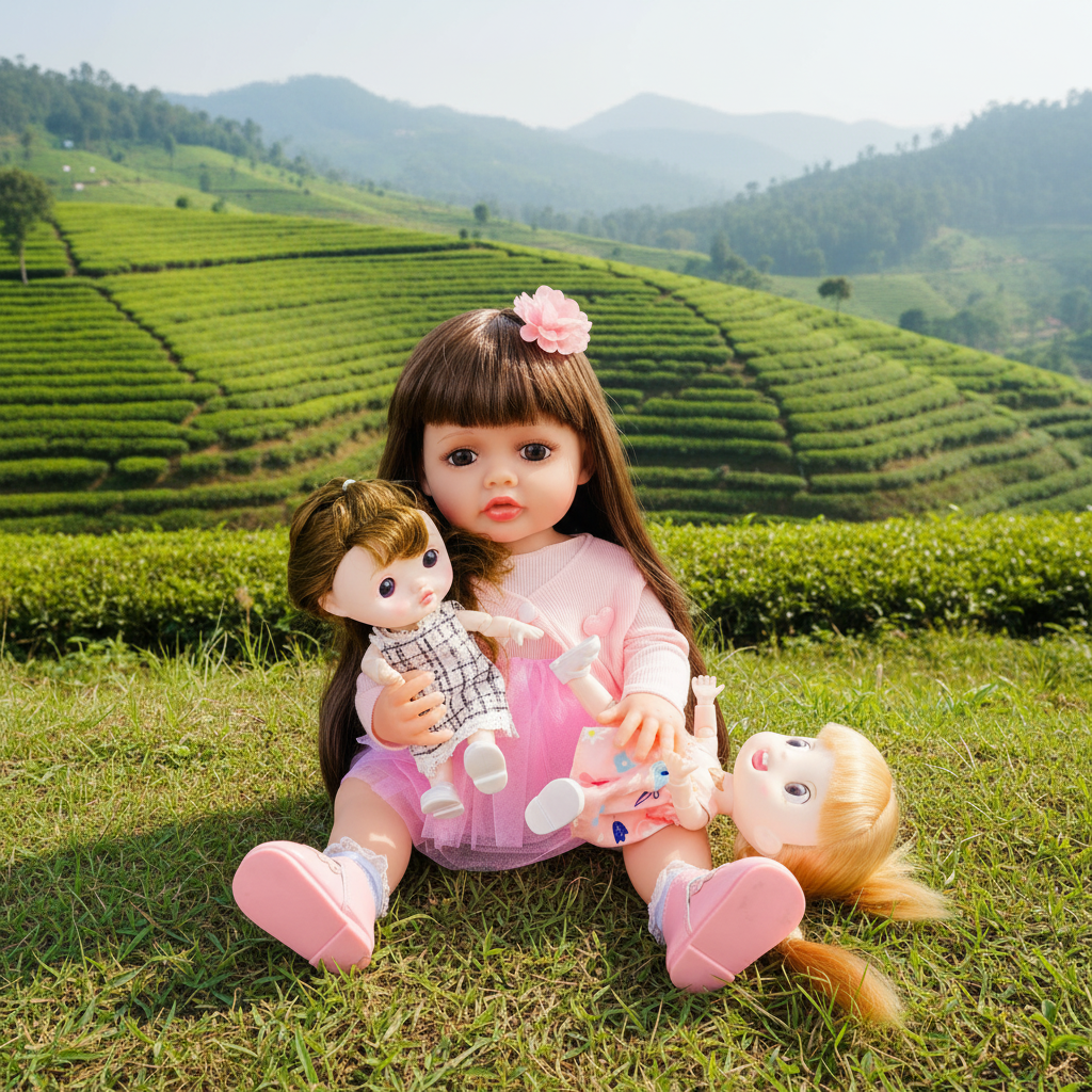Premium NestyFox Kiki & CoCo Reborn Silicone Baby Doll Playset with Sound & Motion Sensor