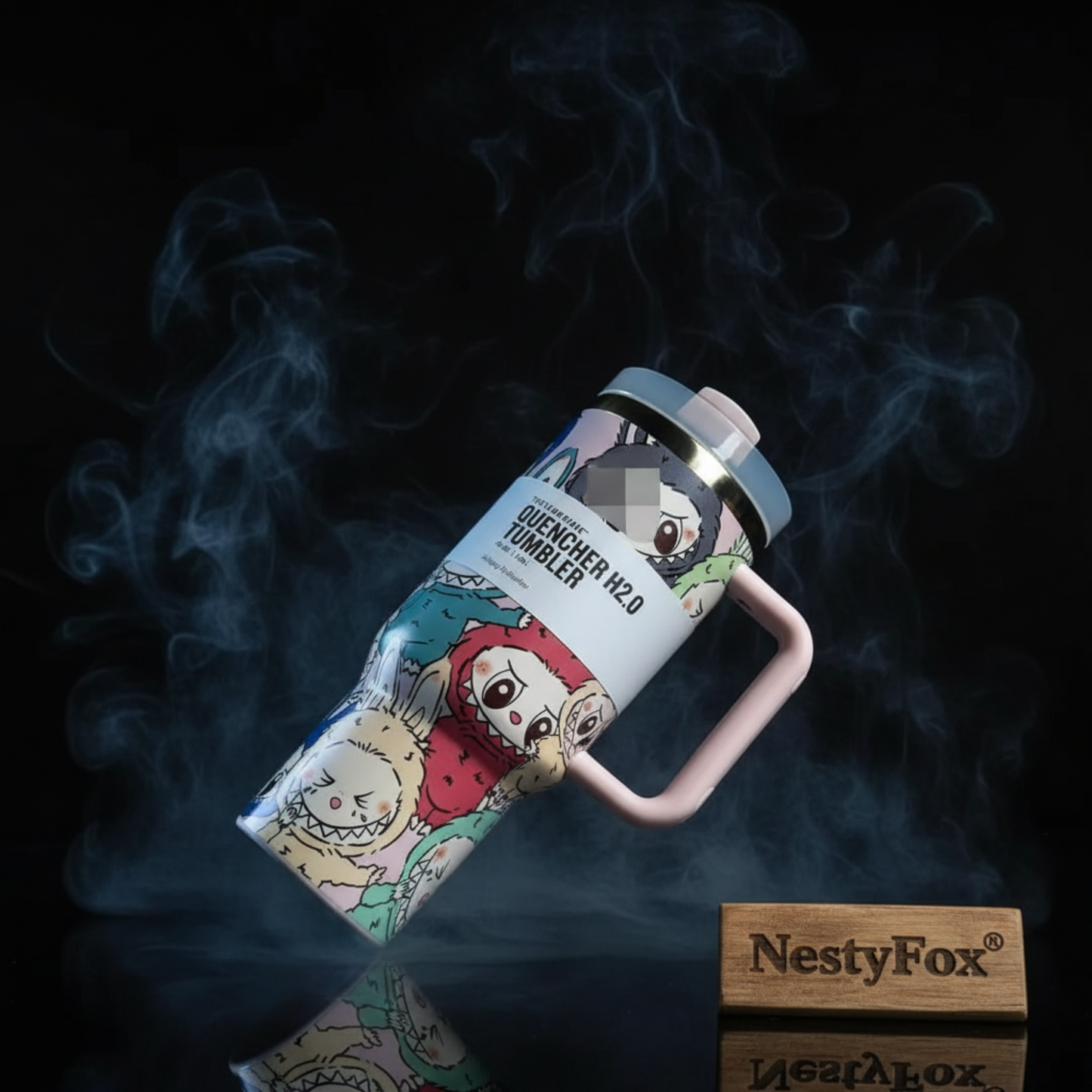 Labubu Anime Stanley-Style Tumbler | 1.18L Insulated Metal Bottle with Handle & Straw