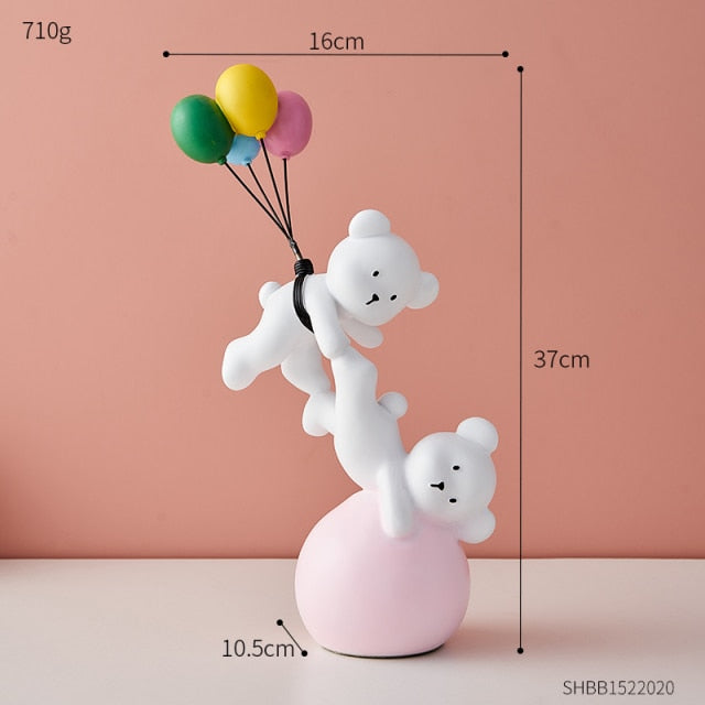 Baby Polar Bear With Balloons