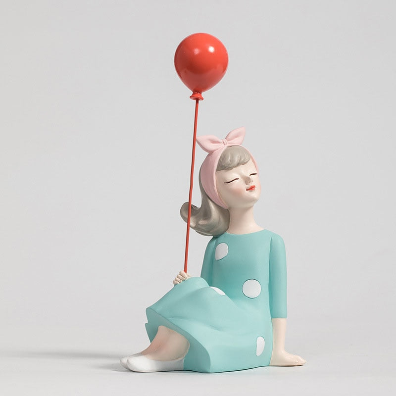 Retro Style Girl With Balloons