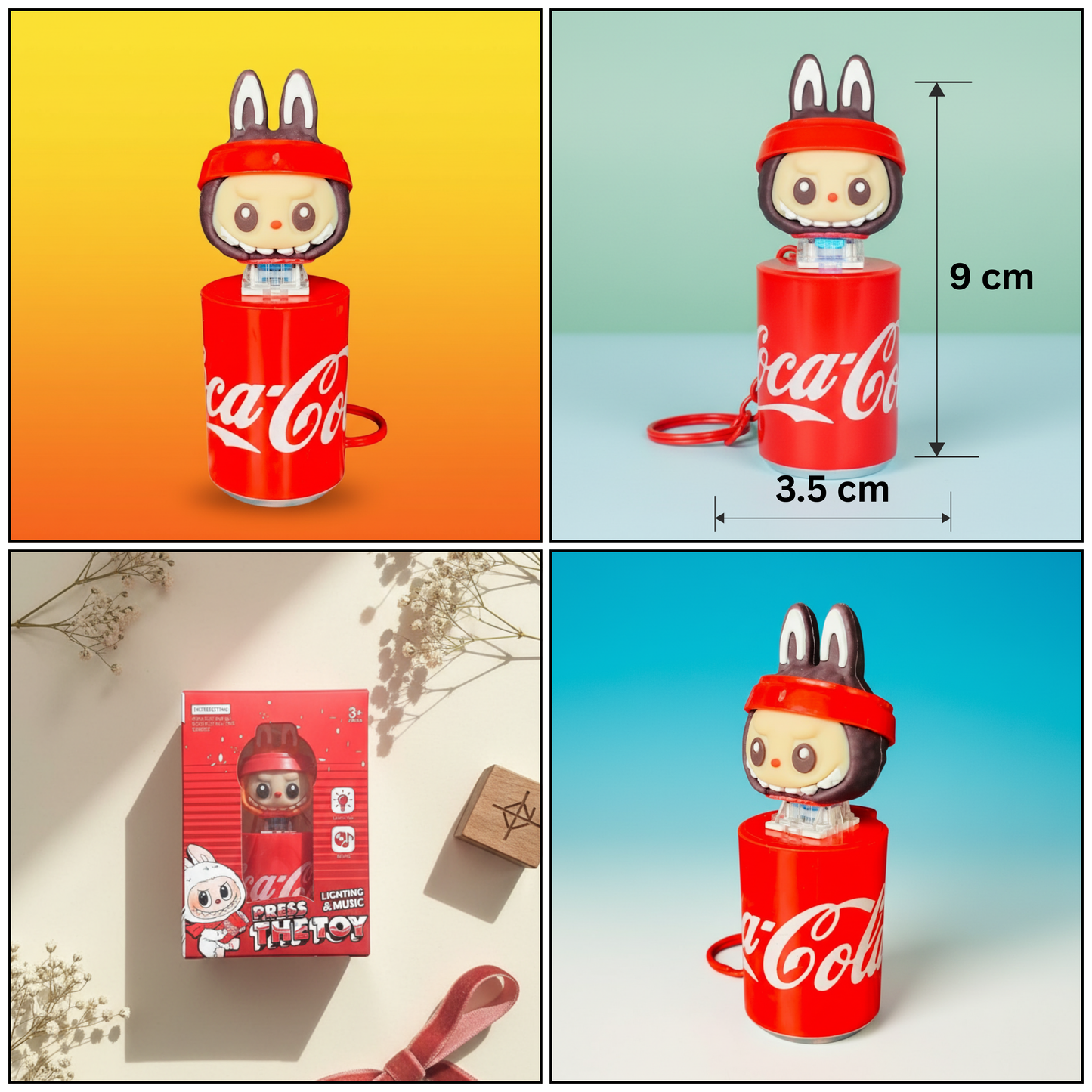 NestyFox 33cm Silicone Doll with Musical Labubu Toy