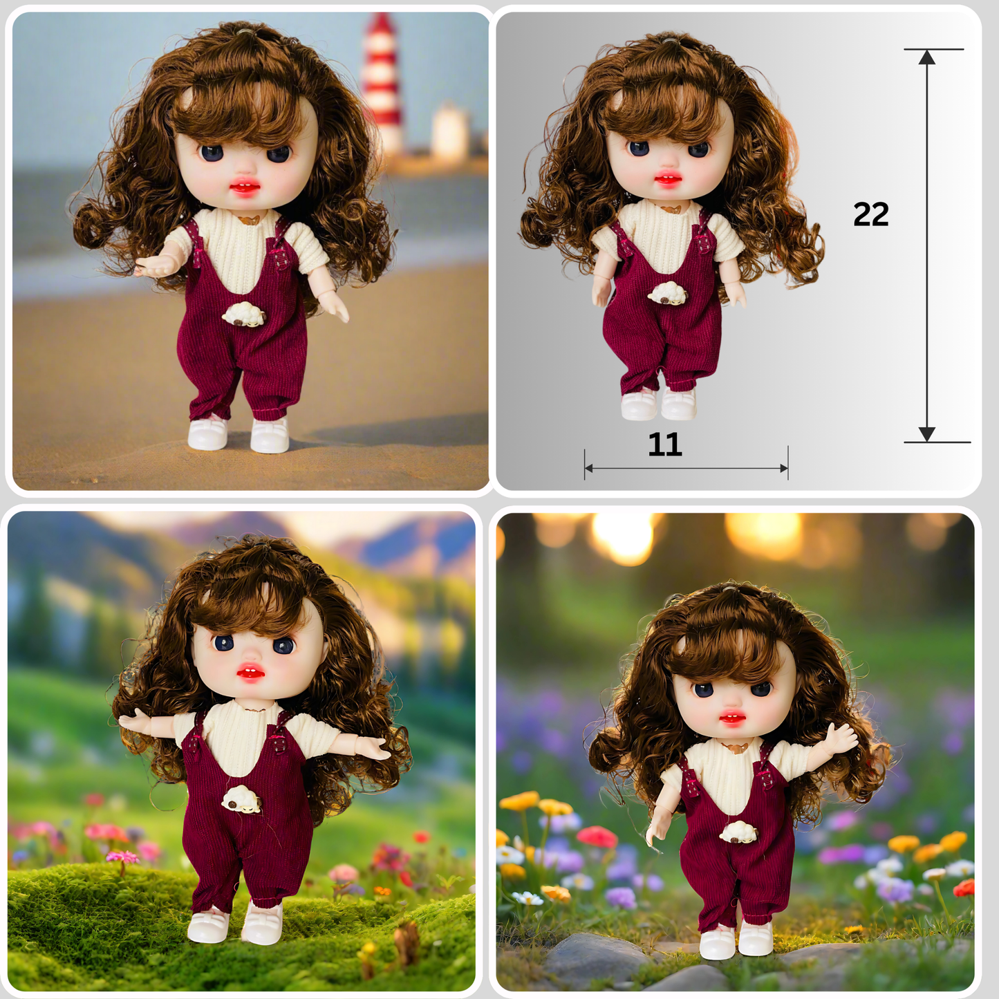 53cm Silicone Doll Gift Set - Complete Play Collection with LED Accessories & Extra Dress