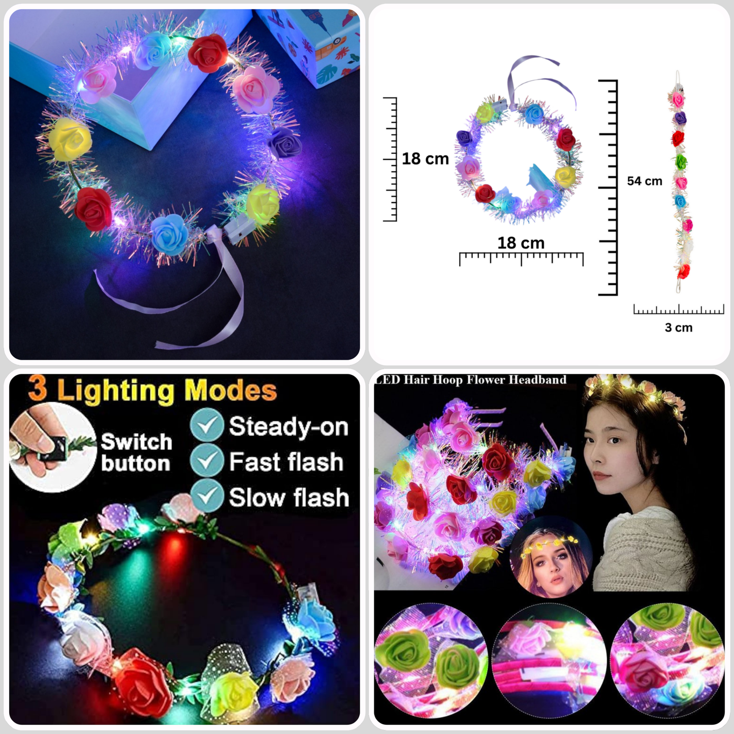 53cm Silicone Doll Gift Set - Complete Play Collection with LED Accessories & Extra Dress