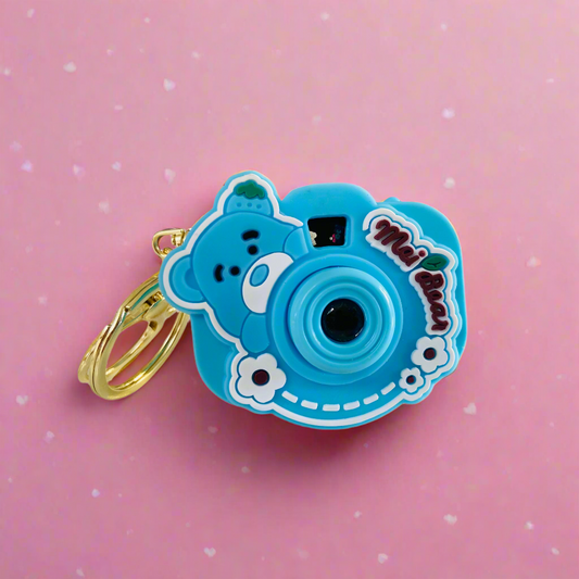 NestyFox Cute Projector Camera Keychain for Kids – Mini Cartoon Camera Toy with Image Projection, Portable Key Ring Gift for Boys & Girls