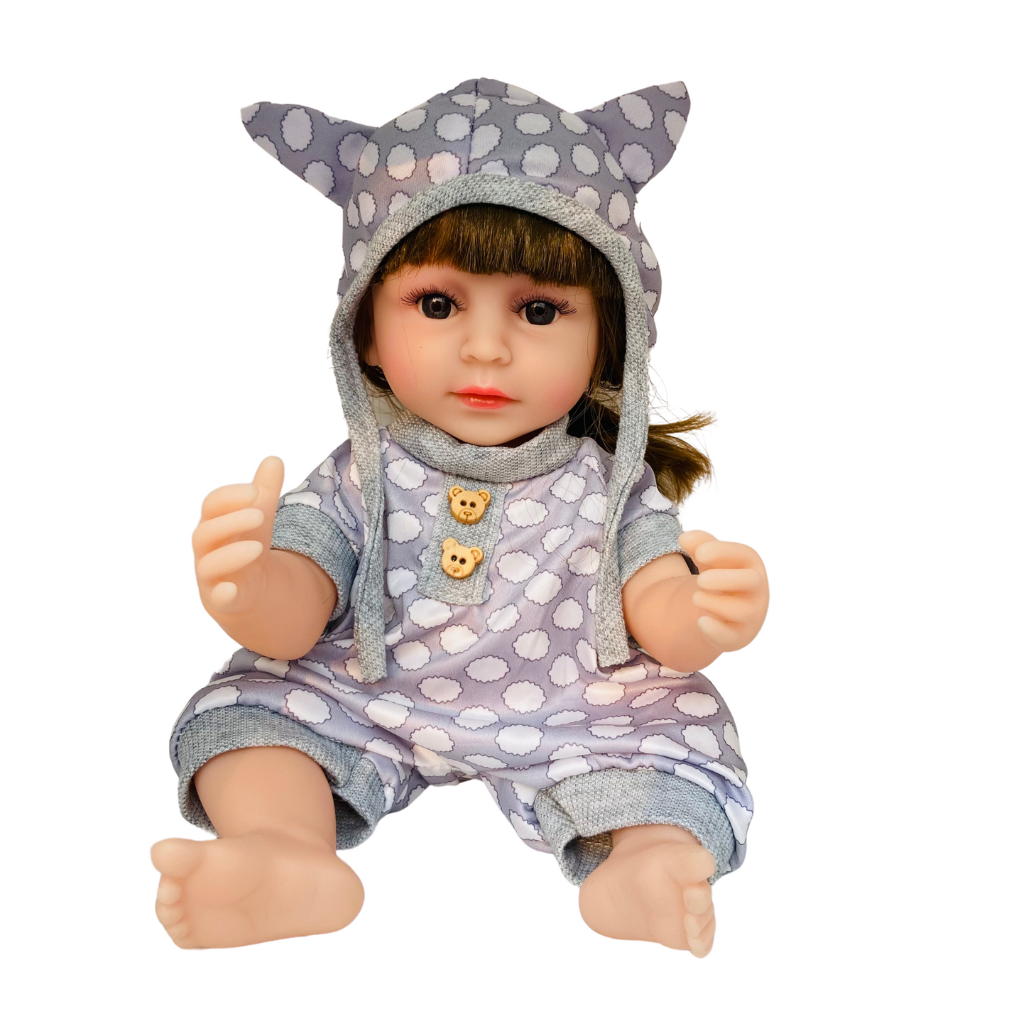 NestyFox 33 cm Realistic Silicone Baby Doll