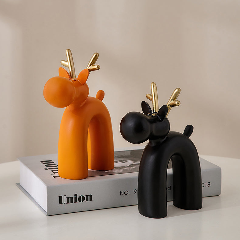 Abstract Elk & Cat Ornaments